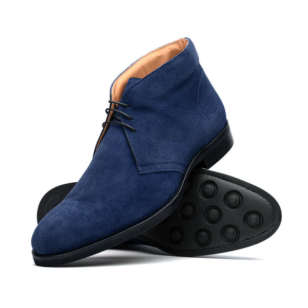 46-592-NVY MARCO Suede Calfskin Chukka Boot, Navy