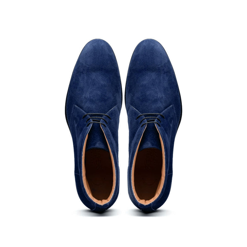 46-592-NVY MARCO Suede Calfskin Chukka Boot, Navy