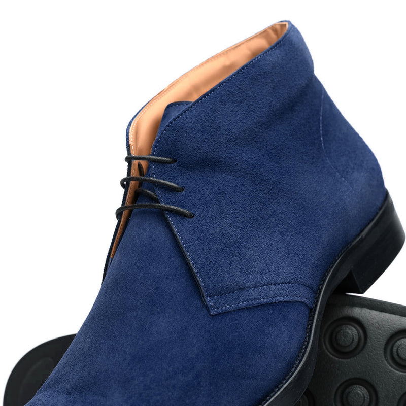 46-592-NVY MARCO Suede Calfskin Chukka Boot, Navy