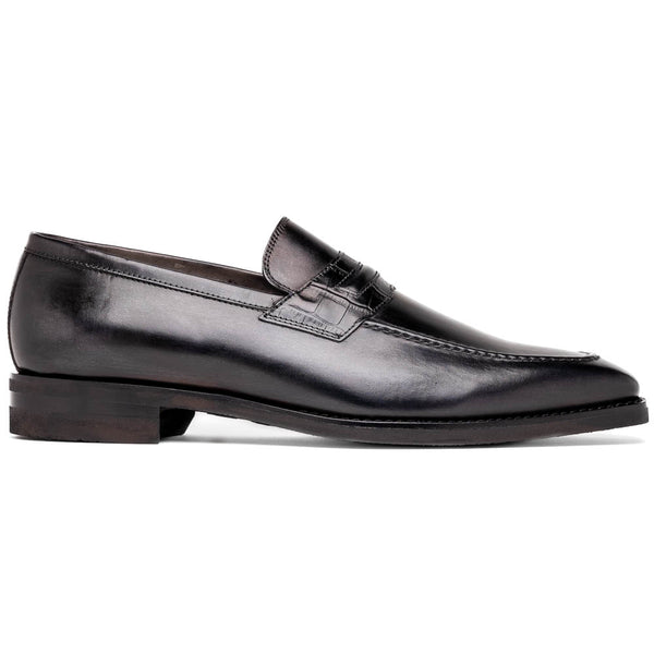 15-703-BLK MEO Hand Burnished Loafers Black