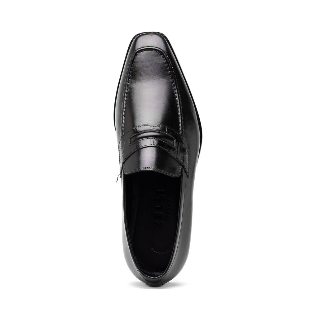 15-703-BLK MEO Hand Burnished Loafers Black