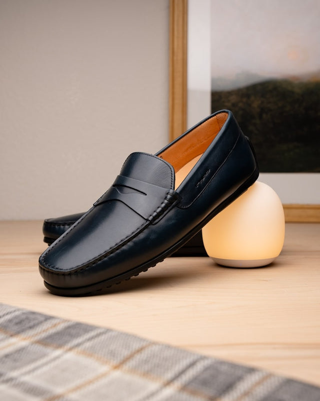 Black San Louis Tassel Brogue Loafers Formal Shoes For Men Model