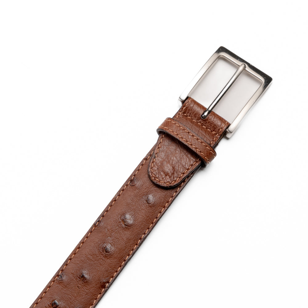 73-101-BRN OSTRICH QUILL Belt, Brown