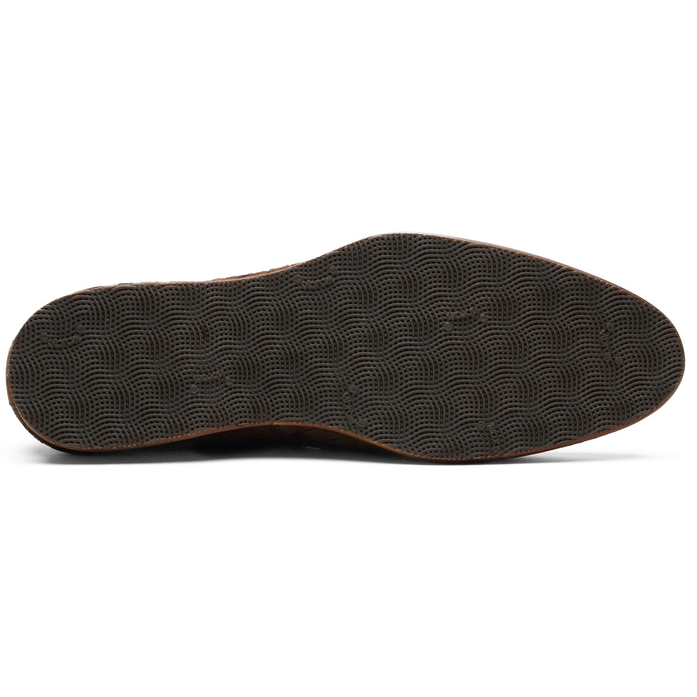 16-696-BRN PISA Italian Suede Hand-Woven Loafers Brown