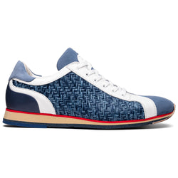 65-375-BLU RIPI Calfskin Hand Weave Sneaker Blue