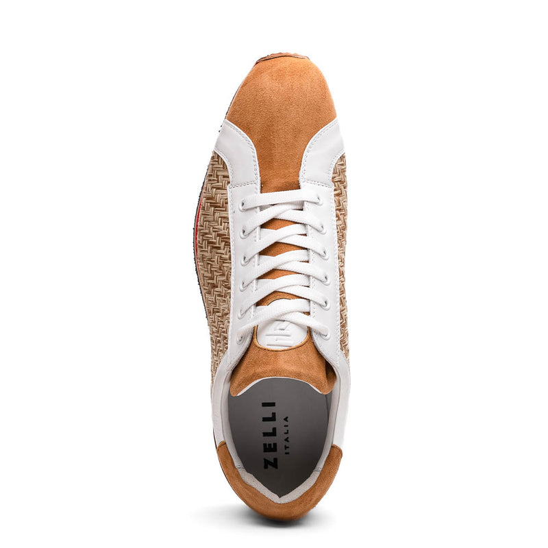 65-375-BRN RIPI Calfskin Hand Weave Sneaker Brown