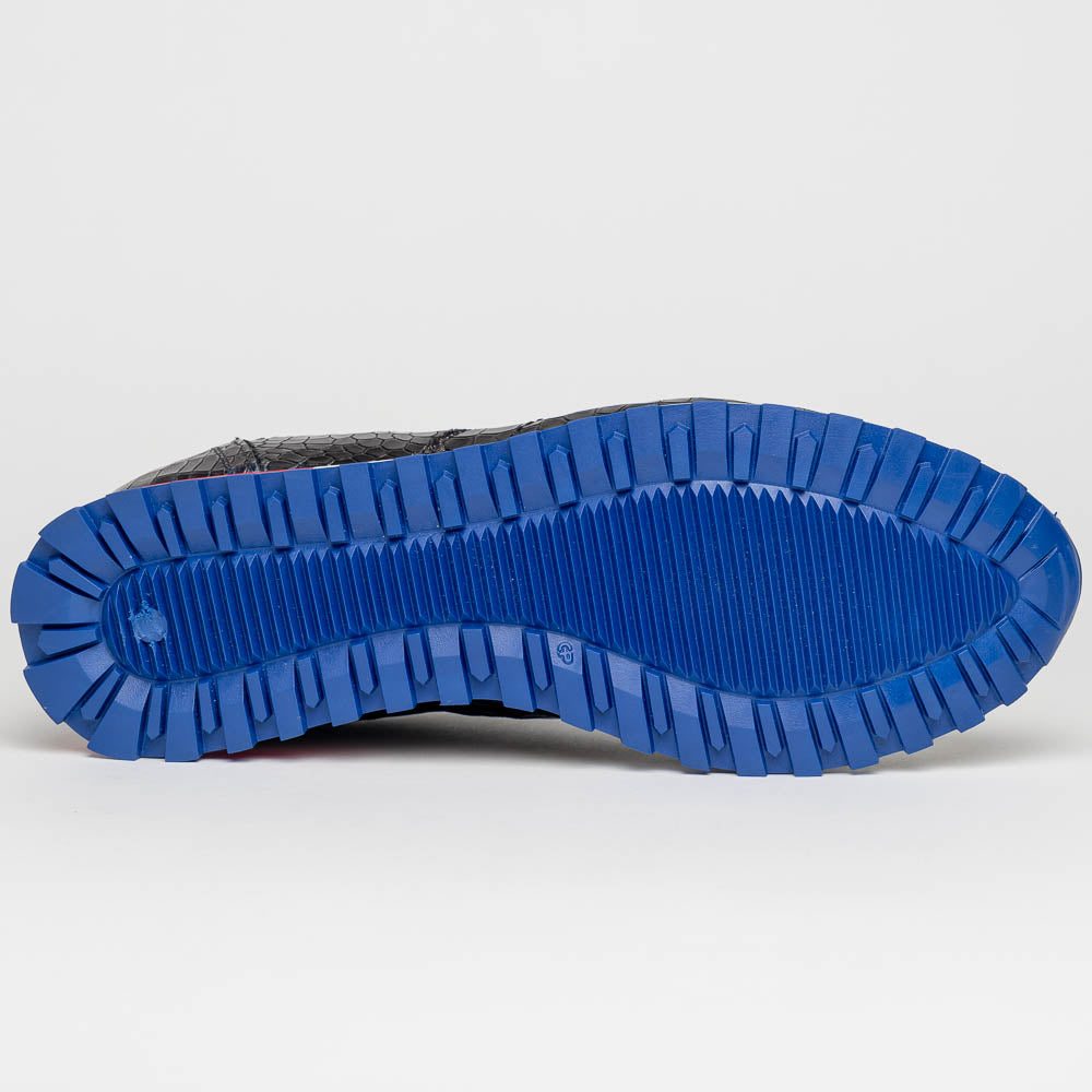 65-220-NVY ROCCO Italian Calfskin Embossed Crocodile, Navy