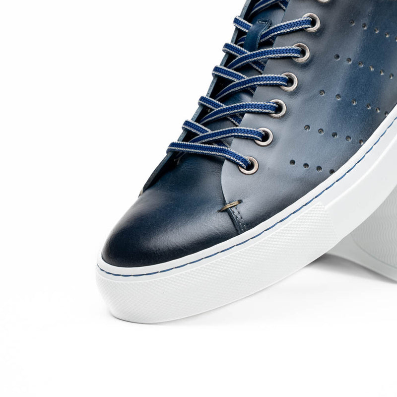 65-201-NVY RUSSO Burnished Italian Calfskin - Navy
