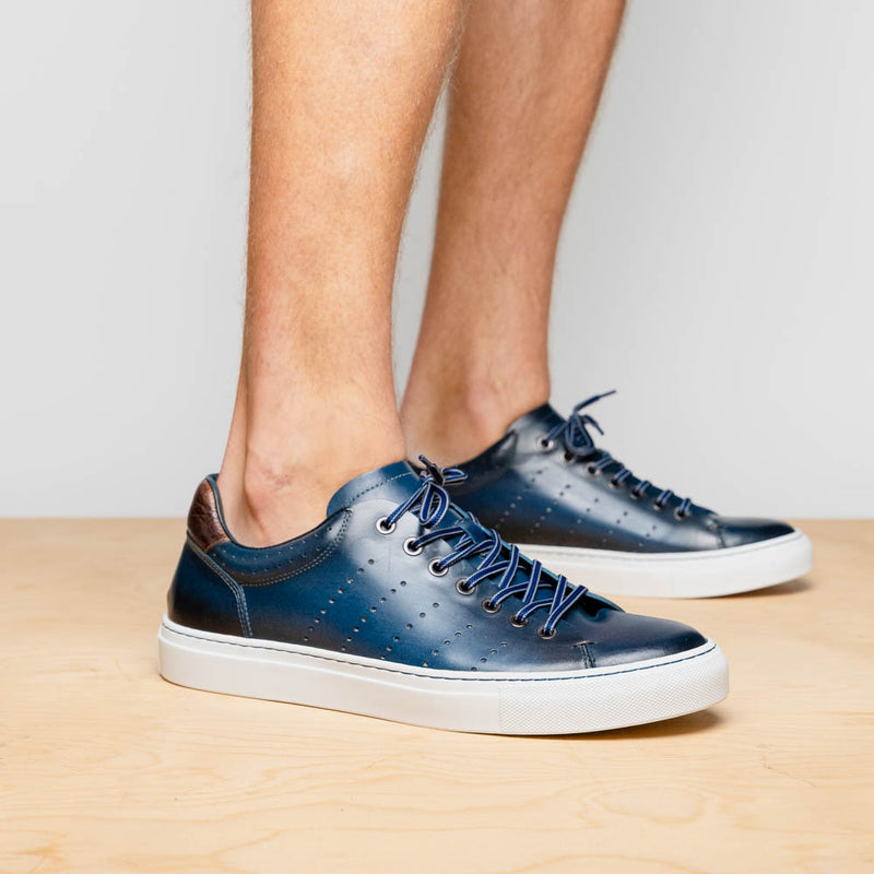 65-201-NVY RUSSO Burnished Italian Calfskin - Navy