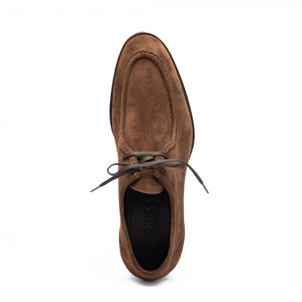 26-303-CHO WALLABY Suede Lace Up, Chocolate