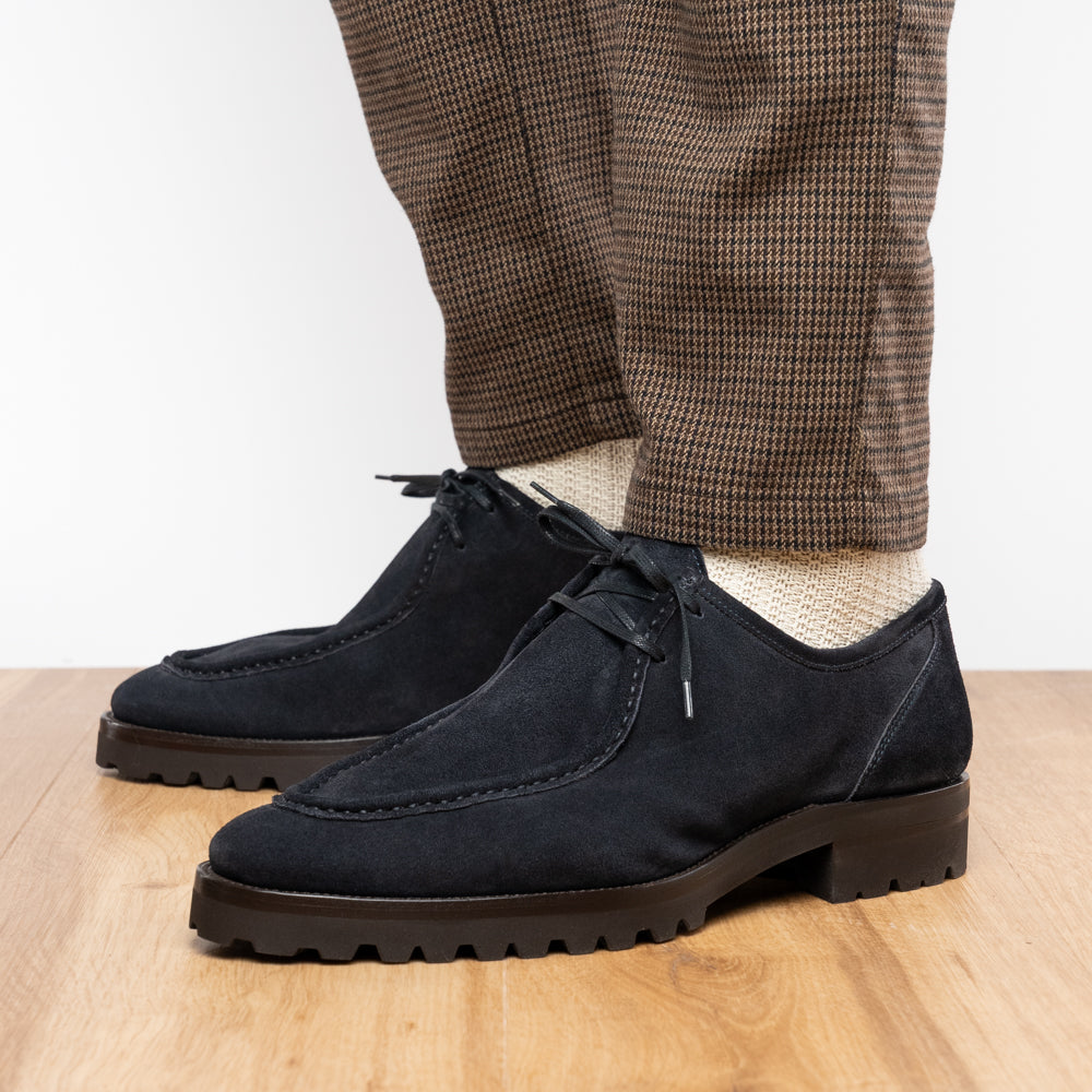 26-303-NVY WALLABY Suede Lace Up, Navy