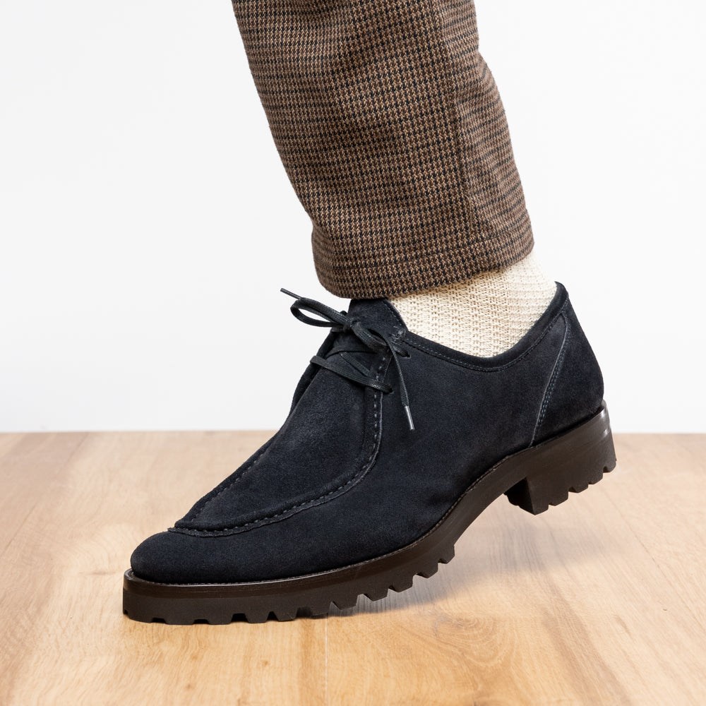 26-303-NVY WALLABY Suede Lace Up, Navy