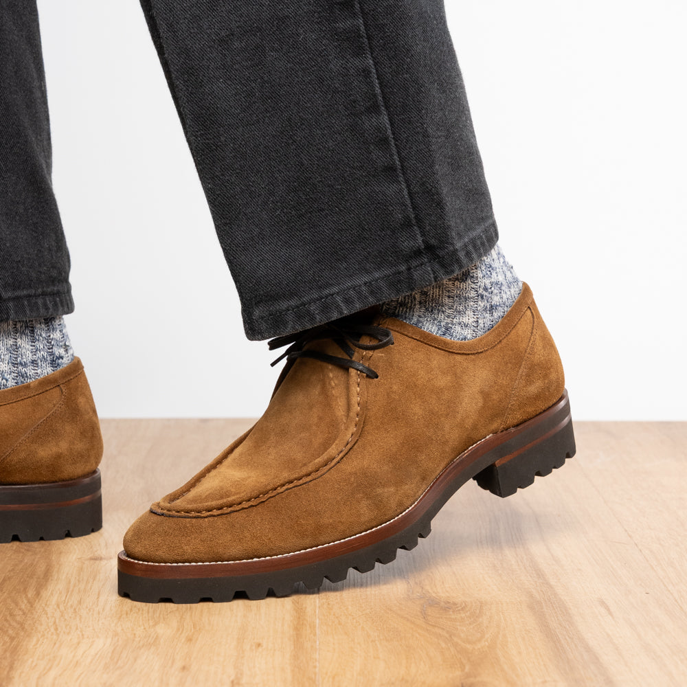 26-303-TOB WALLABY Suede Lace Up, Tobacco