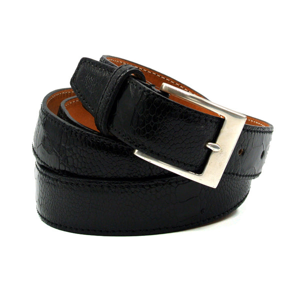 0170BL OSTRICH LEG Belt Black
