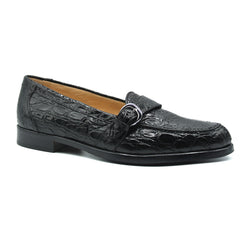 11-593-BKM ORLANDO Crocodile Buckle Loafer, Black