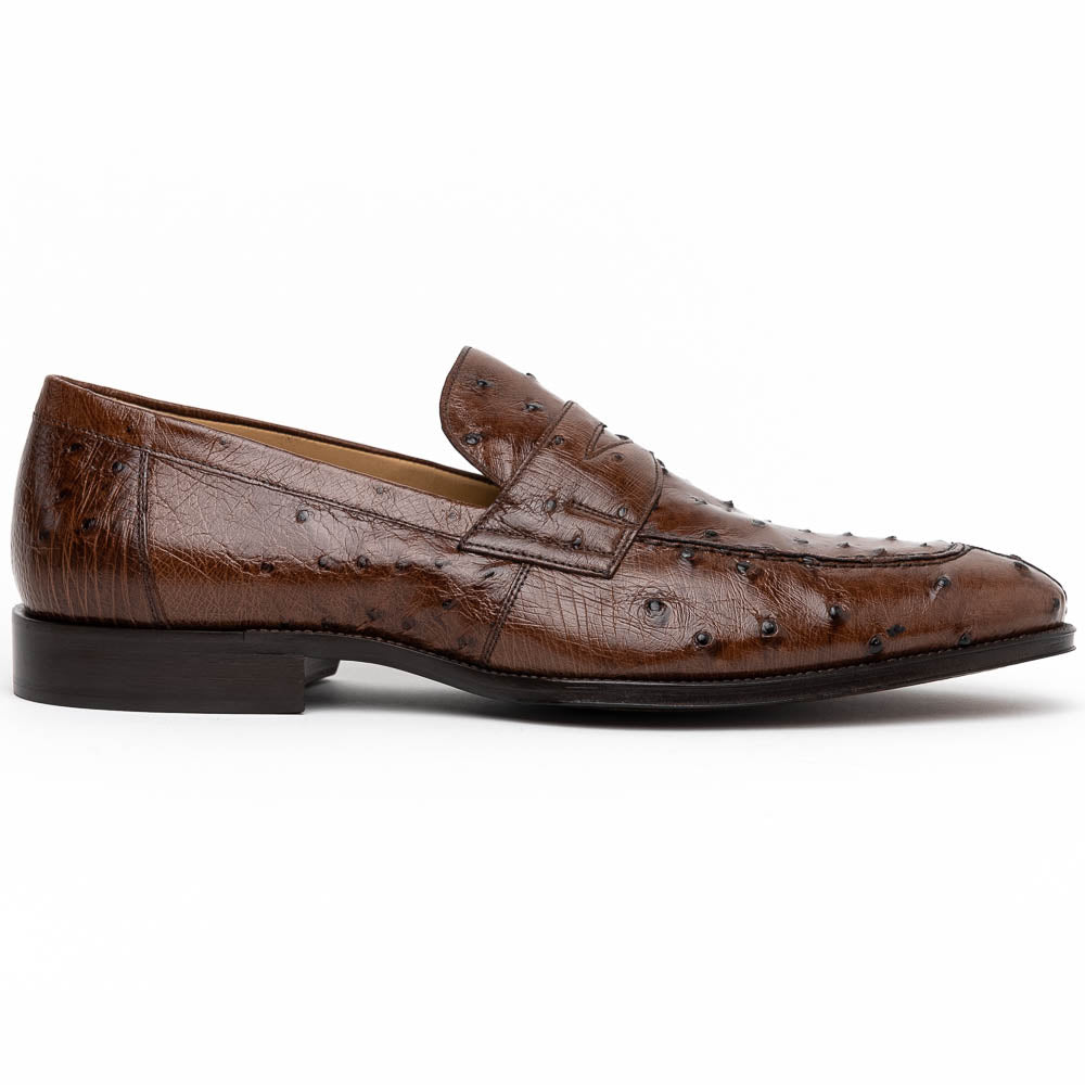 13-500-BRN ROMA Ostrich Quill Penny Loafer, Brown – Zelli Italia 13-500-BRN ROMA Ostrich Quill Penny Loafer, Brown – Zelli Italia