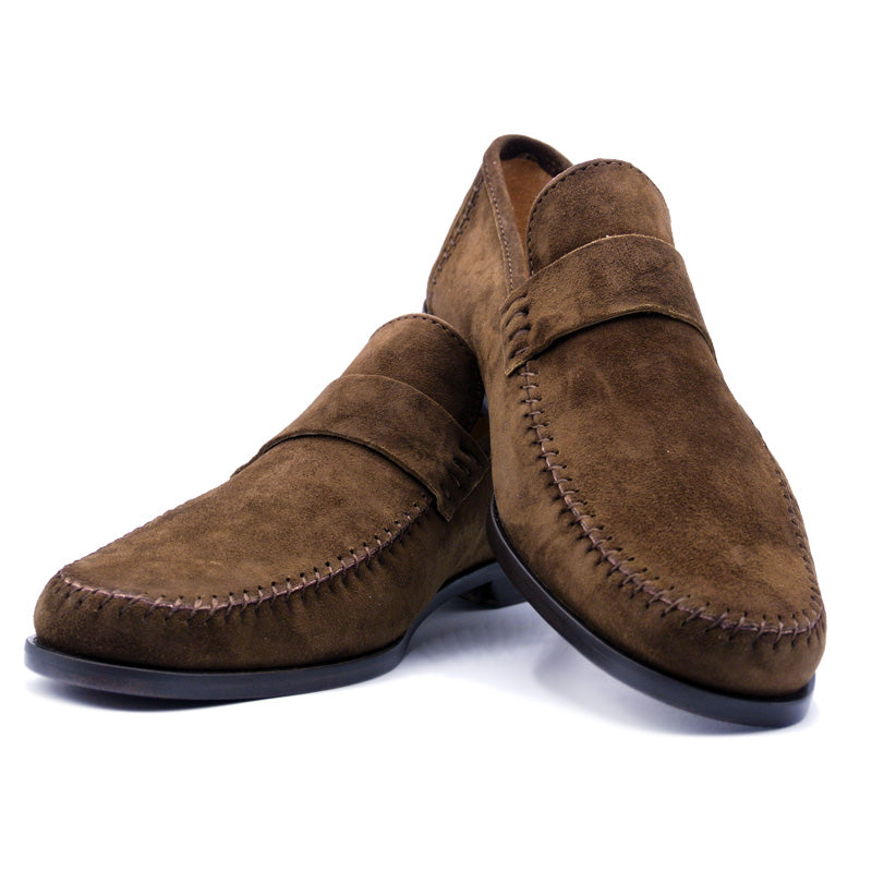 16-500-TAB PARMA Sueded Loafer, Tobacco