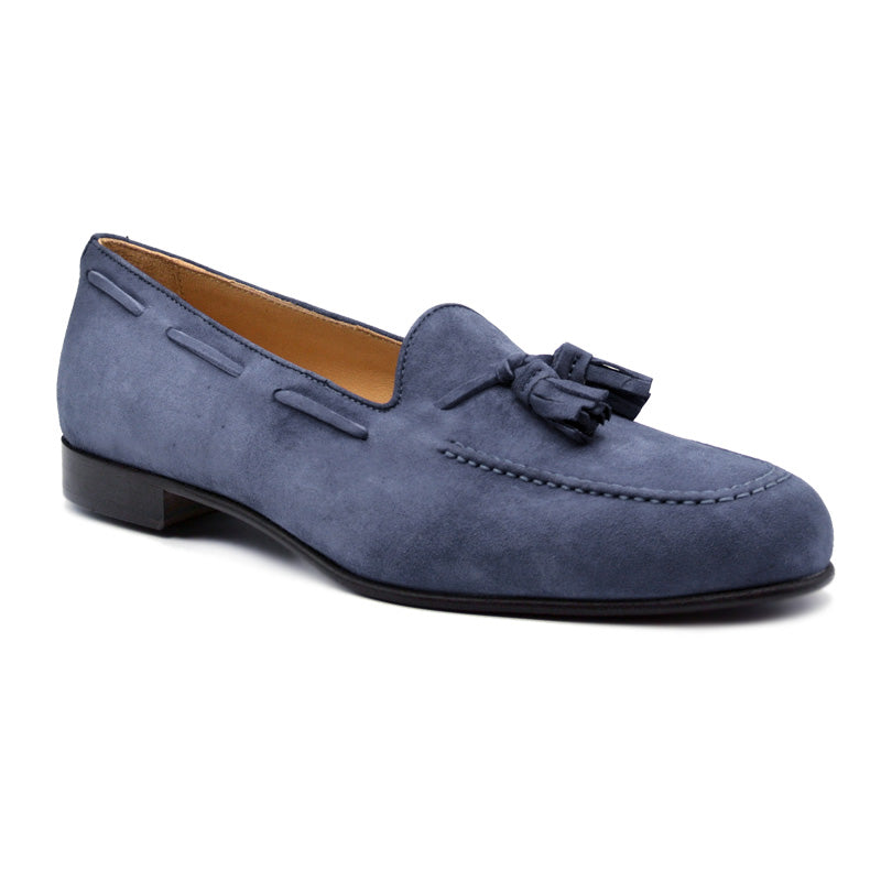 Suede Penny Loafers in Blue – childrenchic