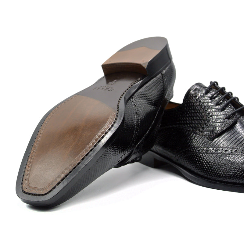 24-524-BLK STEFANO Teju Lizard Lace Up, Black