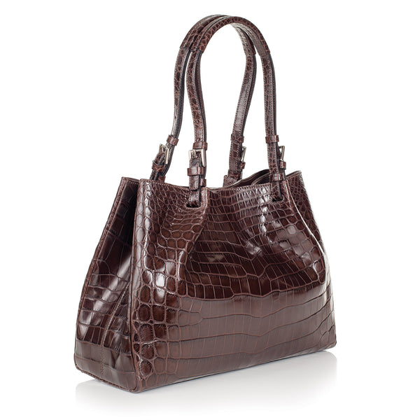 30-662-PNK THE SOPHIE Gracen Nile Crocodile Handbag, Pink – Zelli