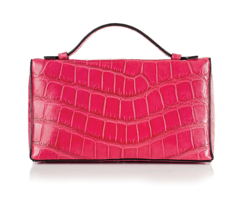 30-662-PNK THE SOPHIE Gracen Nile Crocodile Handbag, Pink