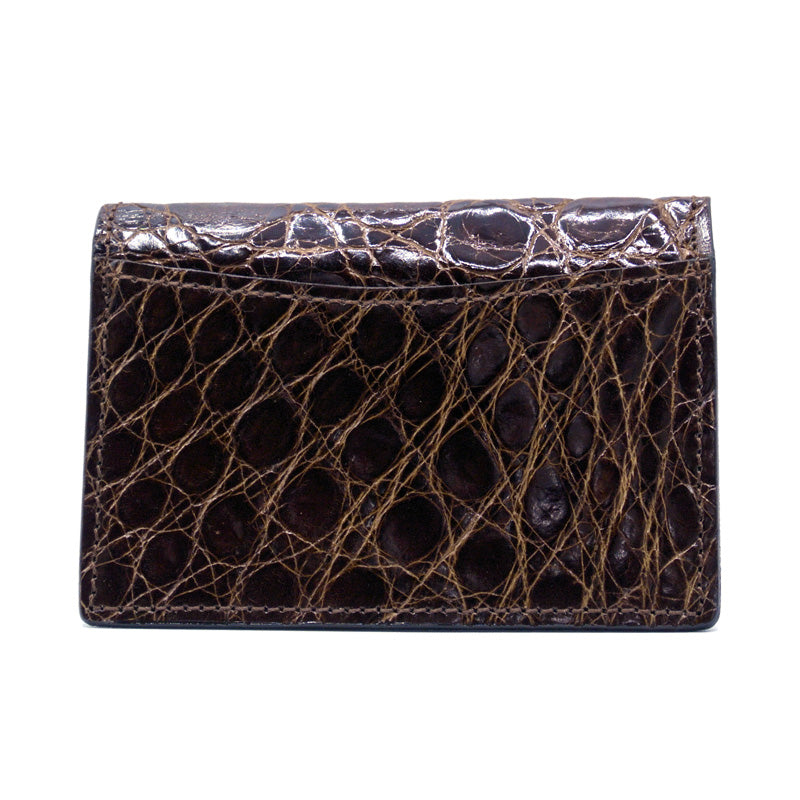 O-81-500-CGN CROCODILE Card Case, Cognac