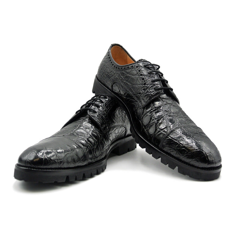 SMPL-CD-003 Crocodile Captoe Derby