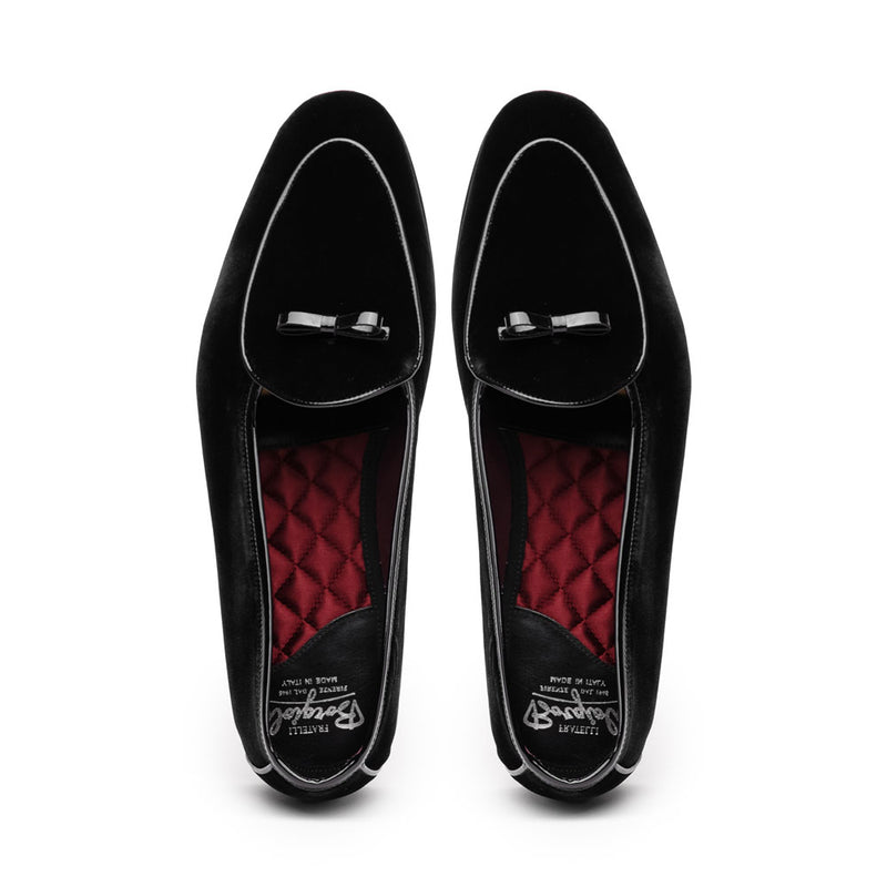 10-120-BLK ARCO Velvet Tuxedo Shoe, Black